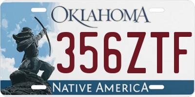 OK license plate 356ZTF