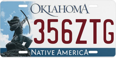 OK license plate 356ZTG