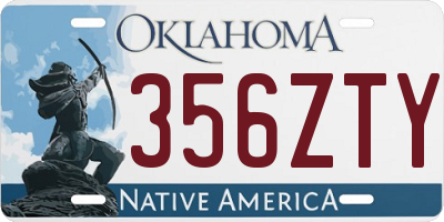 OK license plate 356ZTY