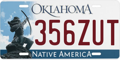 OK license plate 356ZUT