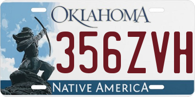 OK license plate 356ZVH