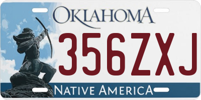 OK license plate 356ZXJ