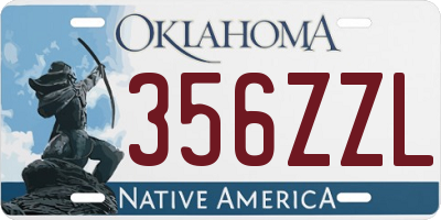 OK license plate 356ZZL