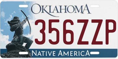 OK license plate 356ZZP