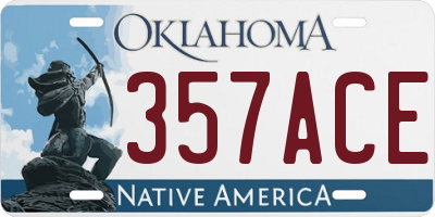 OK license plate 357ACE