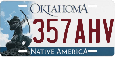 OK license plate 357AHV