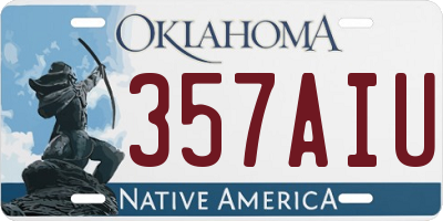 OK license plate 357AIU