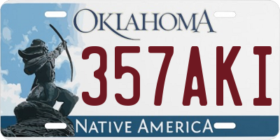 OK license plate 357AKI