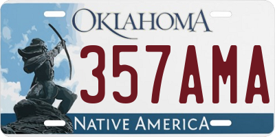 OK license plate 357AMA