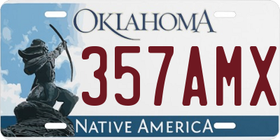 OK license plate 357AMX