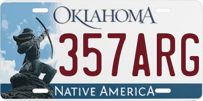OK license plate 357ARG