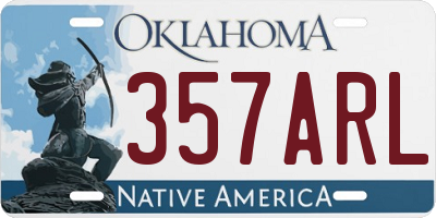 OK license plate 357ARL