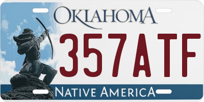 OK license plate 357ATF