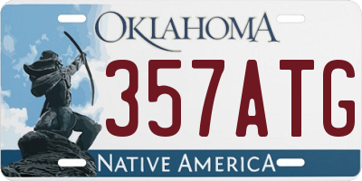 OK license plate 357ATG