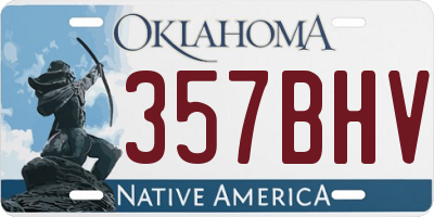 OK license plate 357BHV