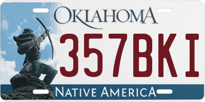 OK license plate 357BKI
