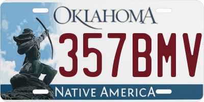 OK license plate 357BMV