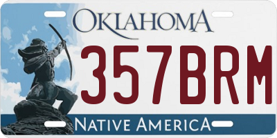 OK license plate 357BRM