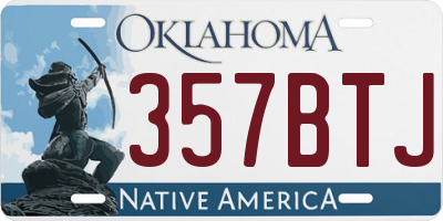 OK license plate 357BTJ