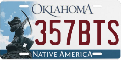 OK license plate 357BTS