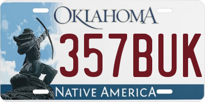 OK license plate 357BUK