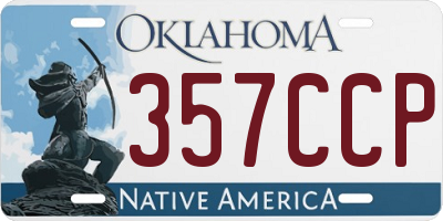 OK license plate 357CCP