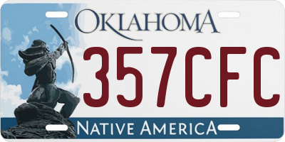 OK license plate 357CFC