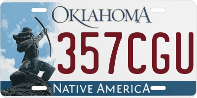 OK license plate 357CGU