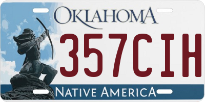 OK license plate 357CIH