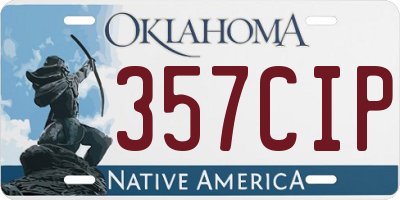 OK license plate 357CIP