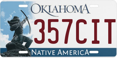OK license plate 357CIT