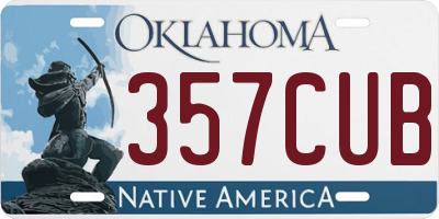 OK license plate 357CUB