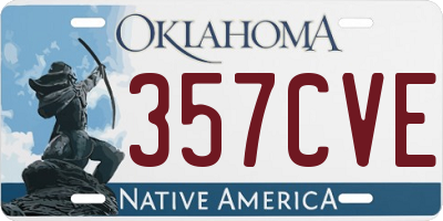 OK license plate 357CVE
