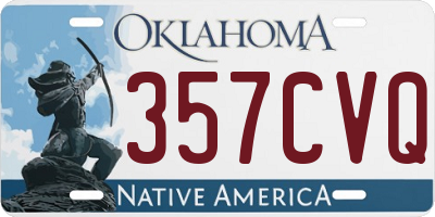 OK license plate 357CVQ
