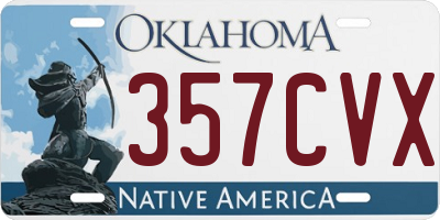 OK license plate 357CVX