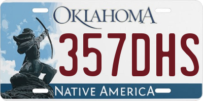 OK license plate 357DHS