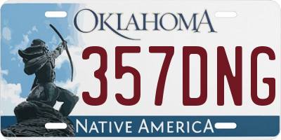 OK license plate 357DNG