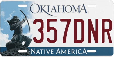 OK license plate 357DNR