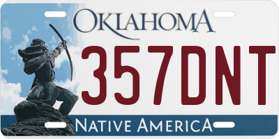 OK license plate 357DNT
