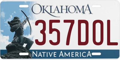 OK license plate 357DOL