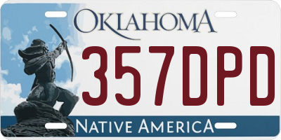 OK license plate 357DPD
