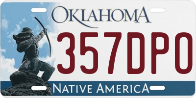 OK license plate 357DPO