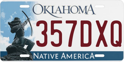 OK license plate 357DXQ