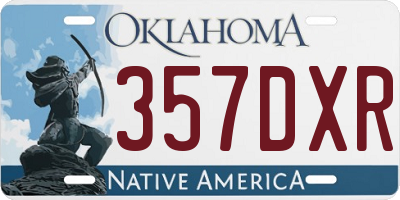 OK license plate 357DXR