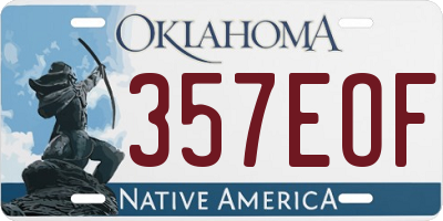OK license plate 357EOF