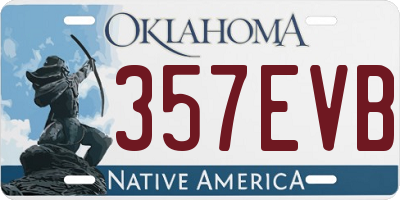 OK license plate 357EVB