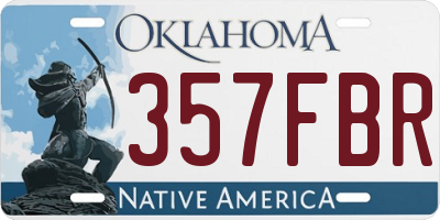 OK license plate 357FBR