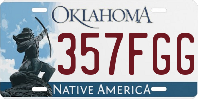 OK license plate 357FGG