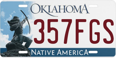 OK license plate 357FGS