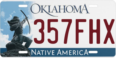 OK license plate 357FHX